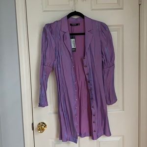 Brand new purple iridescent top - can be worn as a dress!
